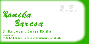 monika barcsa business card